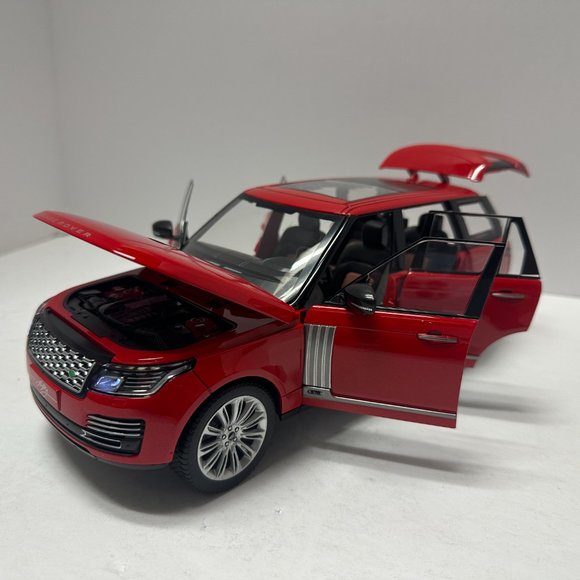 1:18 2020 Range Rover HSE With Headlight & Taillight LEDS Diecast Red - Picture 5 of 10